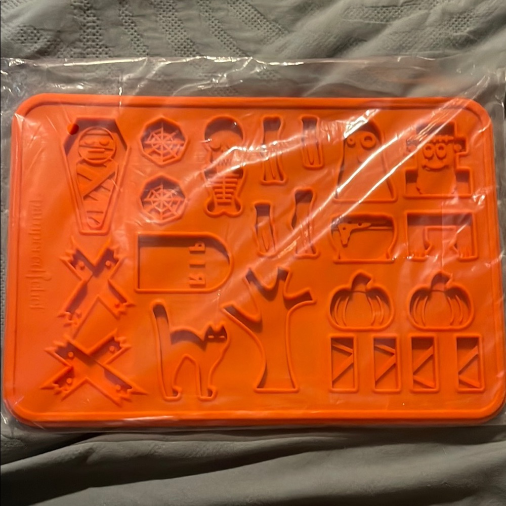 Pampered Chef Orange Halloween Silicone Mold #100135